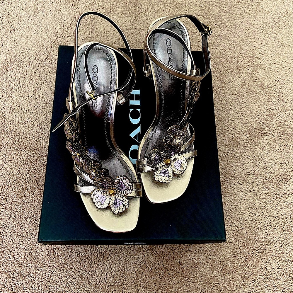 BNWT COACH ANKLE STRAP STILETTOS